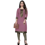Primium Collection of Cotton Blend Lace Border Aline Kurti