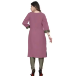 Primium Collection of Cotton Blend Lace Border Aline Kurti
