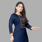 Primium Collection of Cotton Blend Lace Border Aline Kurtii