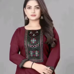 Desigener Kurti New Collection Cotton Blend Stylish New Trendy Lace Border Aline Kurti